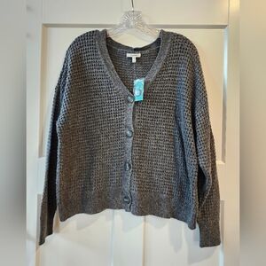 Maurices Charcoal Button-Up Cardigan